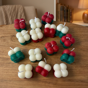 Ensemble de bougies artistiques modernes en cire de soja, faites à la main, multicolores, en forme de petits animaux, longue durée, sans gouttes, pour Noël et la maison - Product Image 1