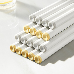 HeDou Chopsticks Alloy Non Slip 8 Pieces Solid Color Kitchen Utensils Anti <b>Mold</b> Heat Resistant - Product Image 3