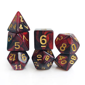 7 pièces polyédriques deux couleurs acrylique dés ensemble en Stock pour donjons et Dragons RPG <span class=keywords><strong>jeu</strong></span> de société 16mm acrylique mdn dés ensemble - Product Image 2