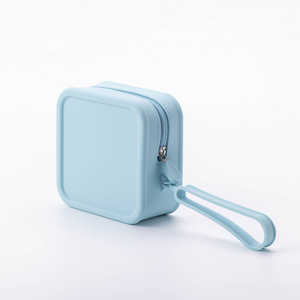 Bolsa de Maquillaje de Silicona Personalizada, Bolsa Cosmética Cuadrada, Bolsa con Cierre de Silicona, Organizador de Artículos de Aseo para Viaje, Monedero - Product Image 3