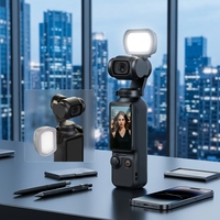 Mini lampe de remplissage LED magnétique rechargeable pour caméra Pocket 3, avec batterie intégrée de 200 mAh, 3W, 2800k-6500k, pour M21 ABS