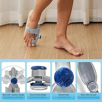 Semelles de confort de sport bleues réglables pour hommes et femmes, correcteur d'oignon à gros orteils, attelle fixe pour le soulagement des oignons Hallux Valgus