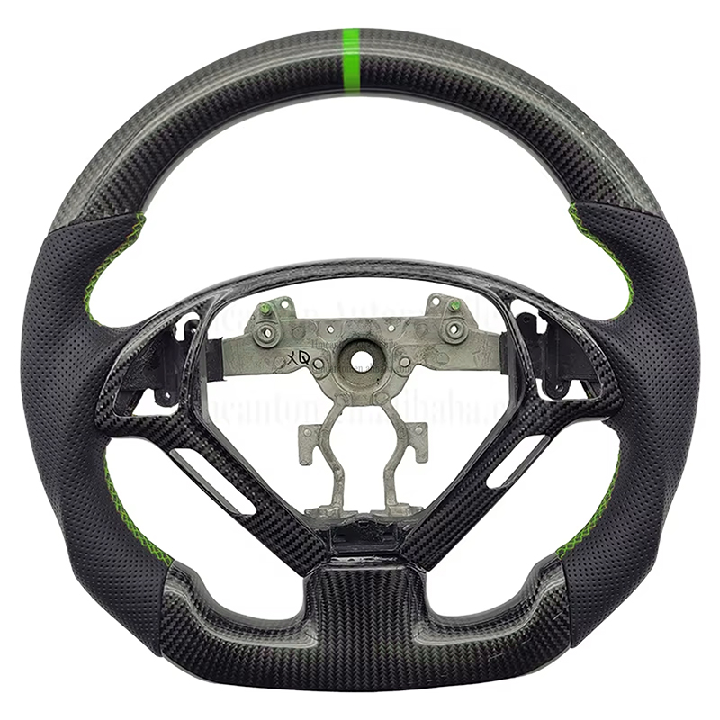 คาร์บอนไฟเบอร์ + หนังแบบมีรูพรุน + เย็บลายสีเขียว