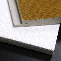 Plaque de plafond en fibres minérales Kente, acoustique, résistante à l'humidité, suspendue pour bureau, école, hôpital