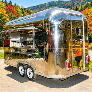 Remorque alimentaire électrique personnalisée pour la vente de glaces, de snacks, de café, de burgers, camionnette rétro mobile de rue, camion de restauration - Product Image 1