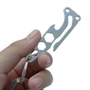 Porte-clés de poche en acier inoxydable, outil multifonction EDC, ouvre-bouteille, clé hexagonale, porte-clés - Product Image 1