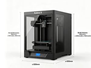 Imprimante 3D FDM Anycubic Kobra X à 4 couleurs natives, haute vitesse, de bureau, nouvelle, USB, grande taille 260 mm, nivellement automatique, pour modèles DIY faits à la main pour enfants - Product Image 5
