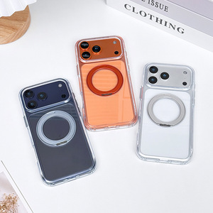 360 °   Étui de téléphone avec support magnétique rotatif, protection contre les chocs par airbag, coque latérale en TPU, coque acrylique pour 18 <span class=keywords><strong>Pro</strong></span> Max - Product Image 4