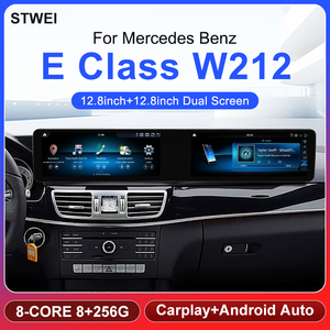 Lecteur multimédia de voiture Android à double écran ultra-large avec GPS DSP, résolution 2400x900, 4G/WiFi pour Mercedes Benz Classe E W212 - Product Image 2