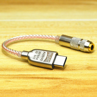 Adaptador de Audio Digital DAC Tipo C a 3.5mm, Cable AUX, Decodificador de Alta Fidelidad para Android, Material Metálico Duradero, Dorado