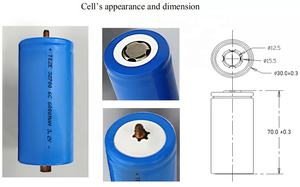 Penjualan Panas Sel Silinder Lifepo4 32700 32650 5500mah 6000mah Baterai Sel Baterai Lifepo4 untuk Penyimpanan Energi - Product Image 6