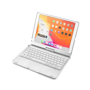 Estuche para teclado inalámbrico ultrafino giratorio 360 con panel táctil para IPAD de 10,2 "-10,5" (7,8,9,PRO,AIR3)