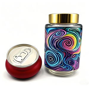 Rỗng Có Thể Đóng Gói 3.5G 7G 100Ml Soda Top Lon Thủy Tinh Tái Sử Dụng Container Lọ Với Vít Top - Product Image 3