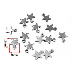 Pendentif étoile en acier inoxydable, or et argent, breloque à cinq branches, accessoire de bijouterie pour collier DIY H1097 - Product Image 5