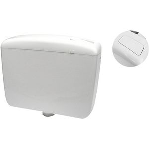 Cisterna con Botón de Descarga Blanca 44 cm de Ancho 38 cm de Largo 13.5 cm de Alto - Product Image 1