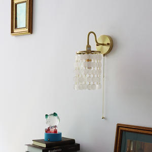 Applique murale décorative moderne en coquille naturelle et cuivre avec LED CRI 85% 2700K blanc chaud-éclairage zèle - Product Image 3