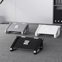 Repose-pieds en plastique réglable et durable avec rouleaux de massage, multicolores, repose-pieds de chaise de bureau, design ergonomique inclinable