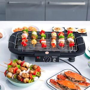 <span class=keywords><strong>M</strong></span> Elektrischer Koreanischer BBQ-Grill, Multifunktionaler Rauchfreier Haushaltsgrill, Tragbare Elektrische Grillplatte - Product Image 1