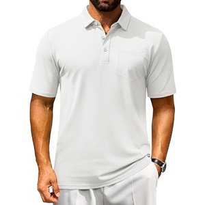 Polos Transpirables para Hombre, Camisetas de Verano de Manga Corta de Algodón Piqué - Product Image 3