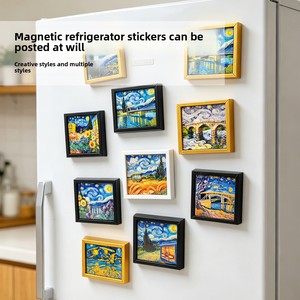 Magnets de réfrigérateur de style européen avec des chefs-<span class=keywords><strong>d</strong></span>'œuvre mondialement connus de <span class=keywords><strong>Van</strong></span> <span class=keywords><strong>Gogh</strong></span>, fabriqués en Chine, <span class=keywords><strong>d</strong></span>écoration créative pour la maison, magnétiques pour les voyages - Product Image 4