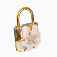 Sac bandoulière en acrylique PEIQUAN tendance avec chaîne métallique haut de gamme, sac à main portable pour femme pour le quotidien et les soirées, deux sangles