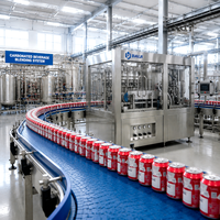 Ligne de production automatique de machines de remplissage et de sertissage de boissons gazeuses en canettes d'aluminium de 250 ml