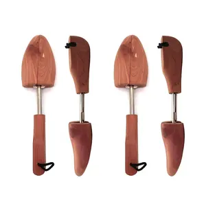 Árvore Da Sapata do Cedro ajustável/Shoetree com Corda Handle - ST10C punho reto da sapata do cedro