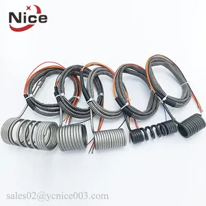 220V 400W Coil Spring Hot Runner Nozzle Heater With Thermocouple