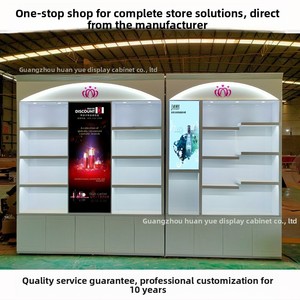 Vitrine de présentation de cosmétiques LED personnalisée avec rangement verrouillable, étagères multi-niveaux pour magasin de proximité - Product Image 5