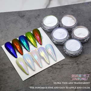 Poudre de pigment blanche Aurora pour nail art, <span class=keywords><strong>effet</strong></span> chrome, multichrome, gel polish caméléon, finition miroir, licorne, sirène, <span class=keywords><strong>ongles</strong></span> - Product Image 2
