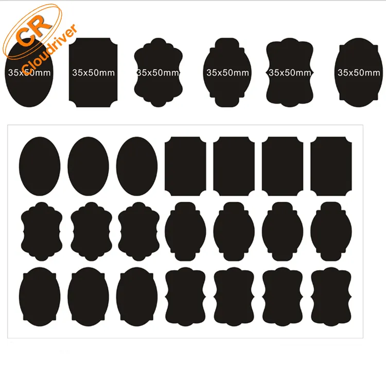 Customized Well New Decal Jar Bottle Spice Kitchen Blackboard Stickers Round Chalkboard Stickers Labels