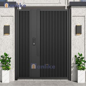Anlike American Auto Fancy Electric Automatic Metal Luxury Double Swing Iron Diseños <span class=keywords><strong>de</strong></span> puertas <span class=keywords><strong>de</strong></span> aluminio fundido - Product Image 4