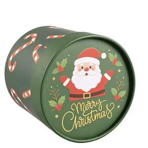 Tubo de Papel Cilíndrico Personalizado de Fábrica para Regalos, Tubo de Embalaje Redondo para Regalos Navideños - Product Image 3