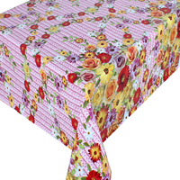 Mantel de Plástico Redondo Rectangular Personalizado, Impermeable y Resistente al Aceite, con Logotipo, Diseño Floral Colorido, Rollo de Mantel para Año Nuevo