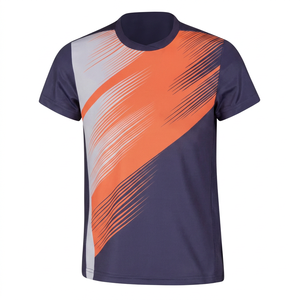 Camiseta Deportiva de Manga Corta para Hombre, Cuello Redondo, Absorbe la Humedad, Estampado Sublimado, Bloques de Color, Corte Regular, Poliéster, Nombre del Equipo Personalizado en la Parte Delantera - Product Image 1