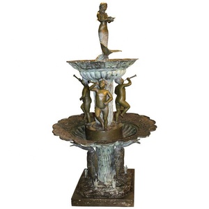 Estatua de bronce de tamaño real para jardín, fuente de agua, estatua de sirena - Product Image 4