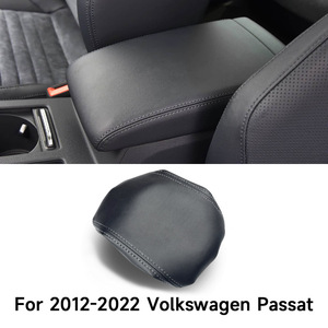 Funda de cuero para reposabrazos para Volkswagen Passat B8 2015-2019, caja de almacenamiento de microfibra negra, consola central - Product Image 4