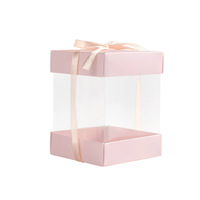 Boîte cadeau personnalisée pliable avec fenêtre transparente pour jouets, bonbons, fleurs, pour mariage, fête, emballage cadeau