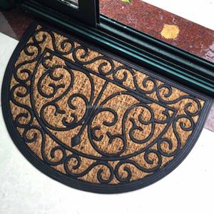 Woven Panama Weave Moulded Coir <b>Rubber</b> Welcome <b>Doormats</b> - Product Image 1