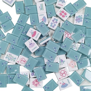 Fichas de Mahjong Americanas Personalizadas Tipo USA, Juego de Mahjong de Acrílico Transparente, Logotipo OEM en Capa Intermedia, Resistente al Agua, Entretenimiento - Product Image 1