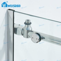 Paroi de douche coulissante sans cadre en acier inoxydable, directement de l'usine de Foshan