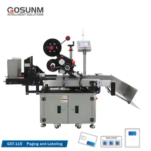 Gosunm Full Automatic Smart Paging and Labeling Machine Flat Label Applicator for PP Bag