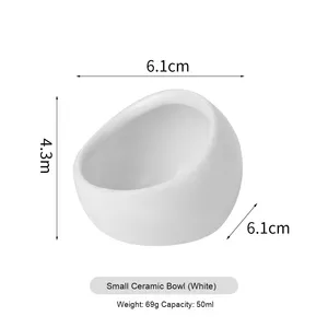 Toptan çevre dostu seramik evcil hayvan kaseleri & besleyiciler katı desen PC şeker renk altın ayı tasarım küçük evcil yiyecek kasesi - Product Image 6