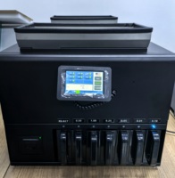 Compteur et trieuse de pièces de monnaie de qualité bancaire Jinrui JBY-CC02B avec écran tactile, rejet automatique, 7 compartiments de dénomination et imprimante intégrée en option