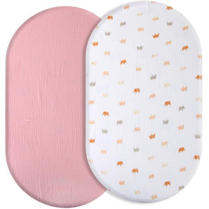 Couvre-lit de <span class=keywords><strong>table</strong></span> à <span class=keywords><strong>langer</strong></span> en gaze de coton imprimé floral, 2 pièces, amovible, pour berceau, vente chaude en usine - Product Image 5