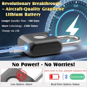 Cadenas à <span class=keywords><strong>Empreinte</strong></span> Digitale Électronique Étanche Intelligent Antivol pour Salle de Sport - Product Image 3