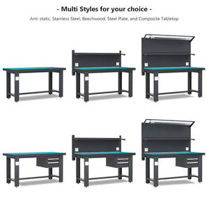 Banco de Trabajo Metálico Personalizado de 3 Cajones <span class=keywords><strong>para</strong></span> Taller Mecánico, Gabinete de Almacenamiento de Herramientas Resistente <span class=keywords><strong>para</strong></span> Garaje con Panel Perforado - Product Image 2