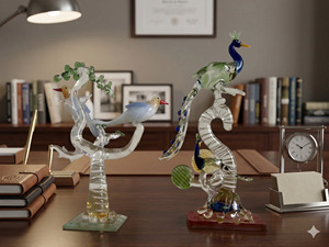 Cúpula de Vidrio Soplado a Mano con Temática Animal, Decoración para el Hogar, Mundo de Vidrio en Miniatura de Rajasthan para Navidad, Día de los Inocentes, Año Nuevo Chino - Product Image 6