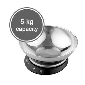 Balance de cuisine à bas <span class=keywords><strong>prix</strong></span> <span class=keywords><strong>d</strong></span>'usine avec bol balances de cuisine numériques à LED en acier inoxydable tasse à mesurer balance de poids des aliments de cuisine - Product Image 4