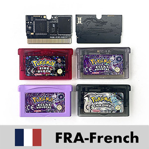 Cartucho de Juego Flash Cart de Plástico Versión Francesa FRA Chrome Éclat Pourpre Fire Black 1M para ROM Hack - Product Image 1